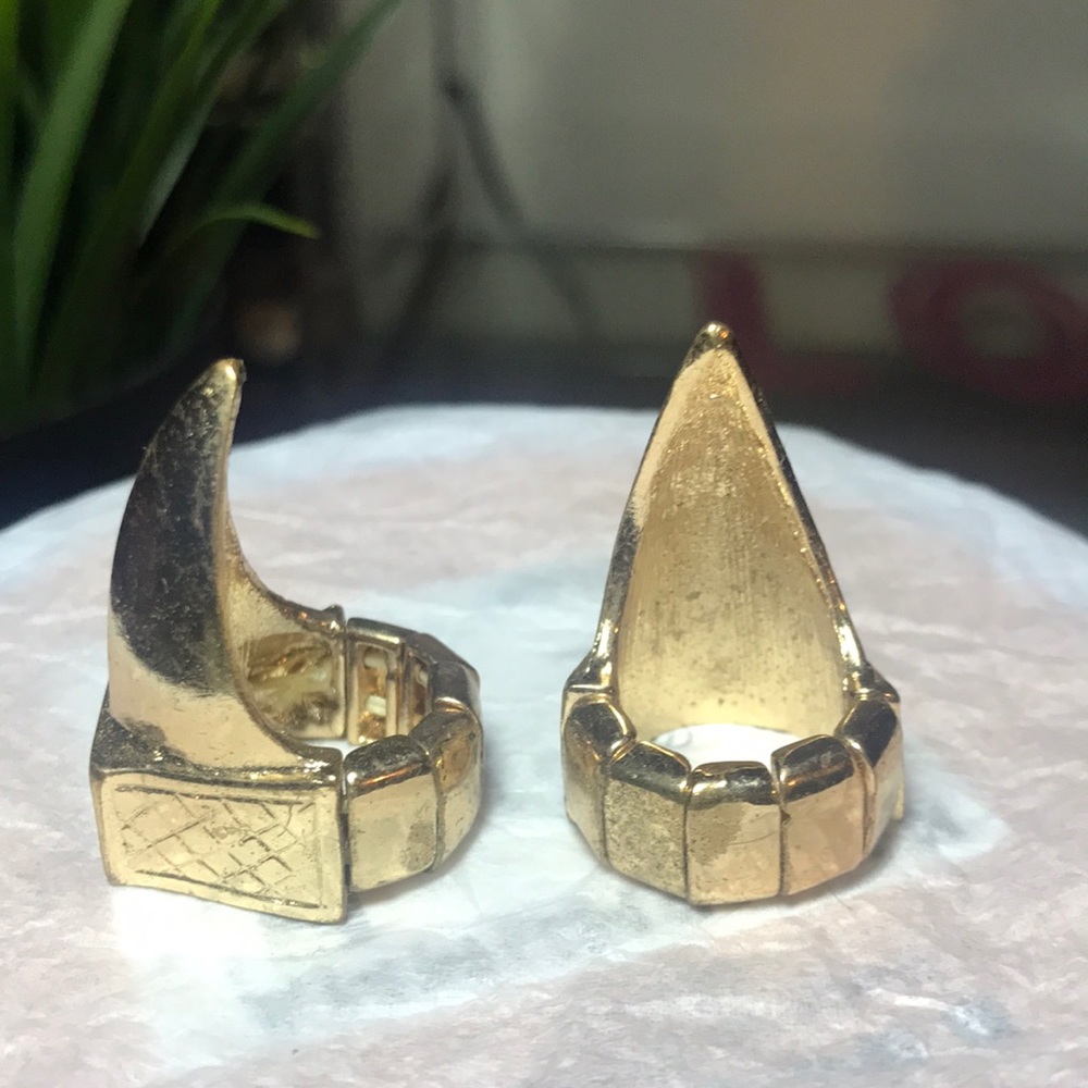 Pair of Gold Talon Rings